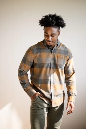 Weatherproof Vintage Brushed Flannel Shirt for Men in Tortoise Shell | F2485572GK-TORTOISESHELL