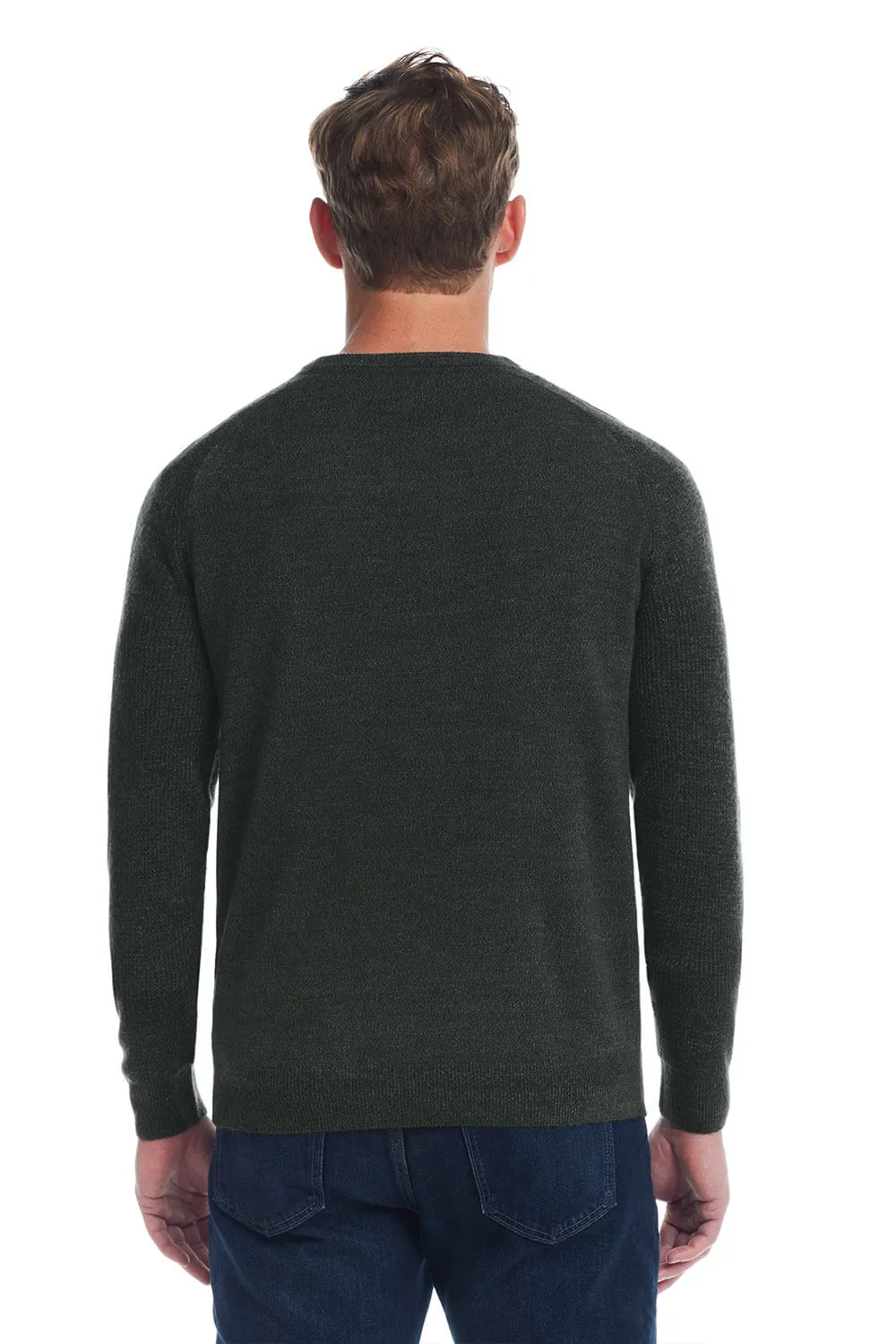 Weatherproof Vintage Raglan Sweater for Men in Dark Olive | F2440118GK-DARKOLIVE
