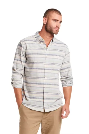 Weatherproof Vintage Stripe Button Up for Men in Dream Blue | S2585826GK-DREAM BLUE