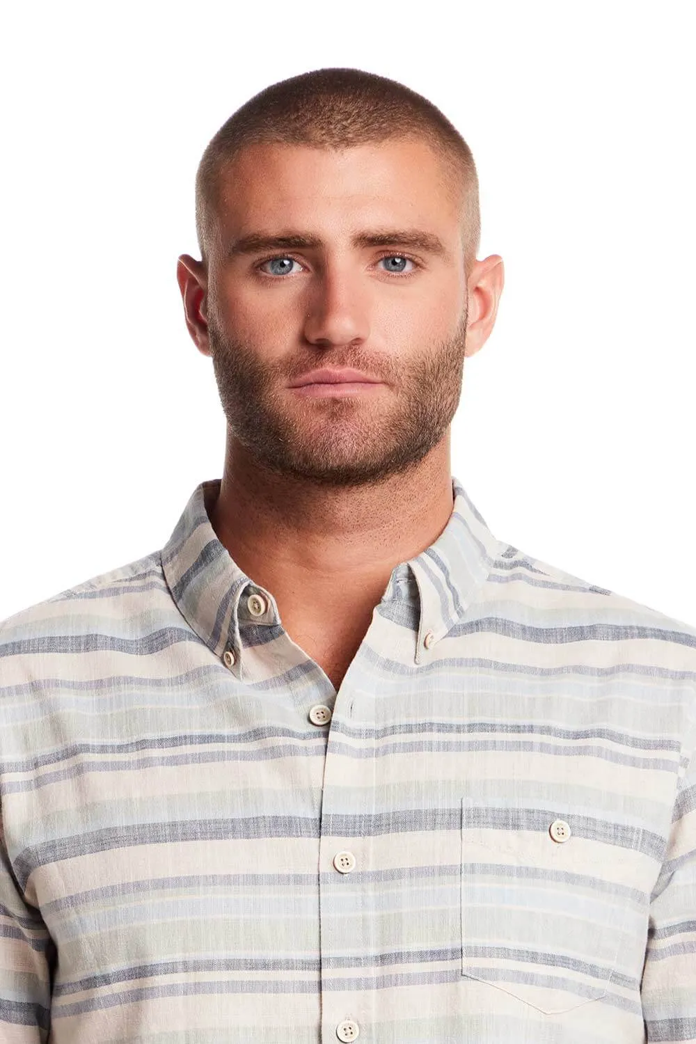 Weatherproof Vintage Stripe Button Up for Men in Dream Blue | S2585826GK-DREAM BLUE