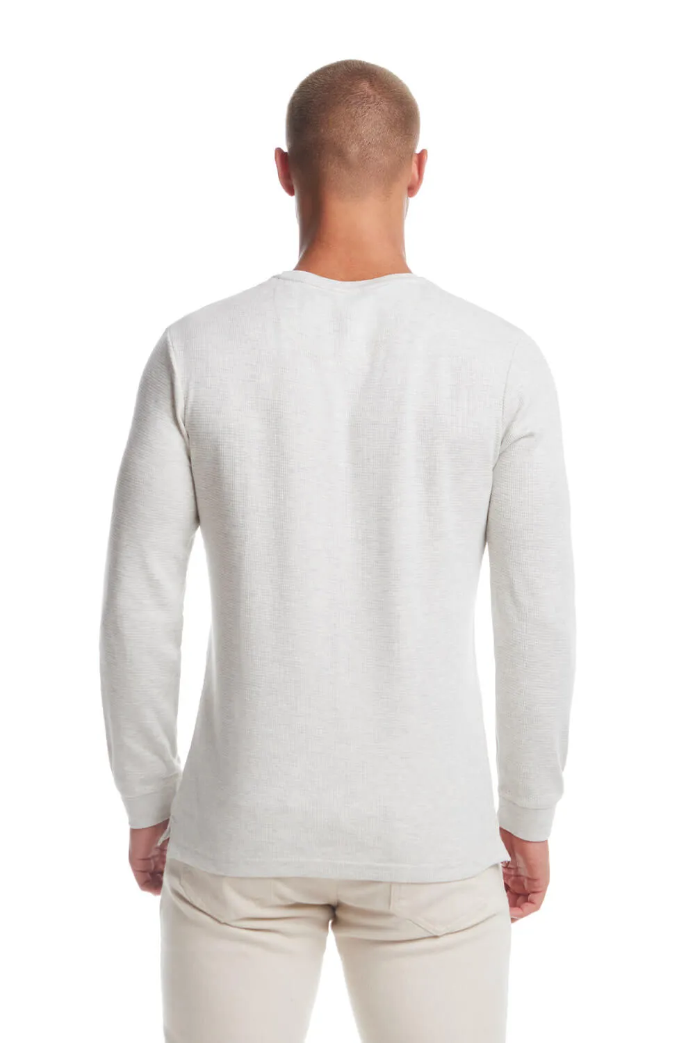 Weatherproof Vintage Waffle Crewneck Shirt for Men in Oatmeal | F2430246GK-OATML