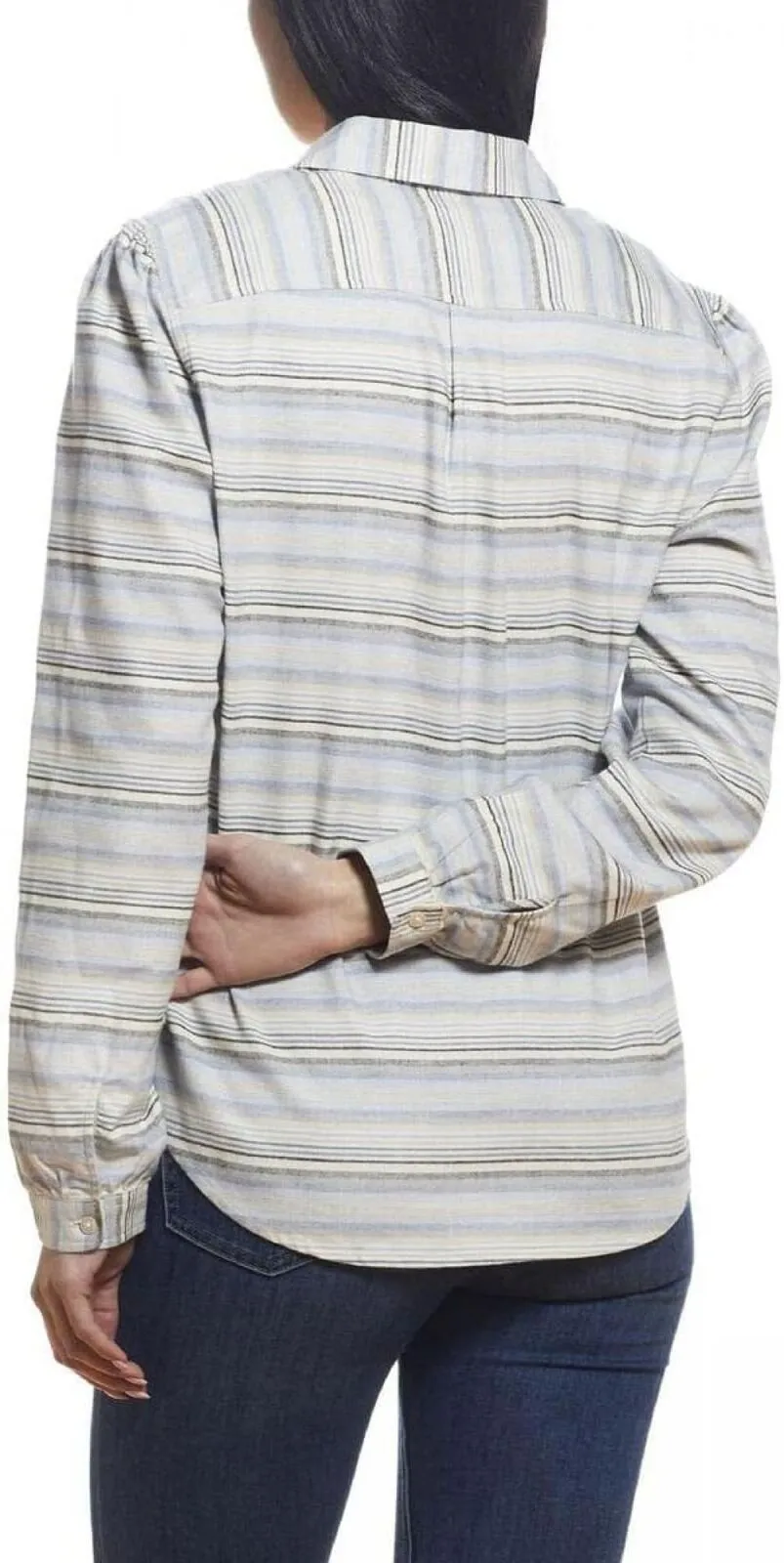 Weatherproof Vintage Womens Striped Flannel Button-Down Top S2289286ME