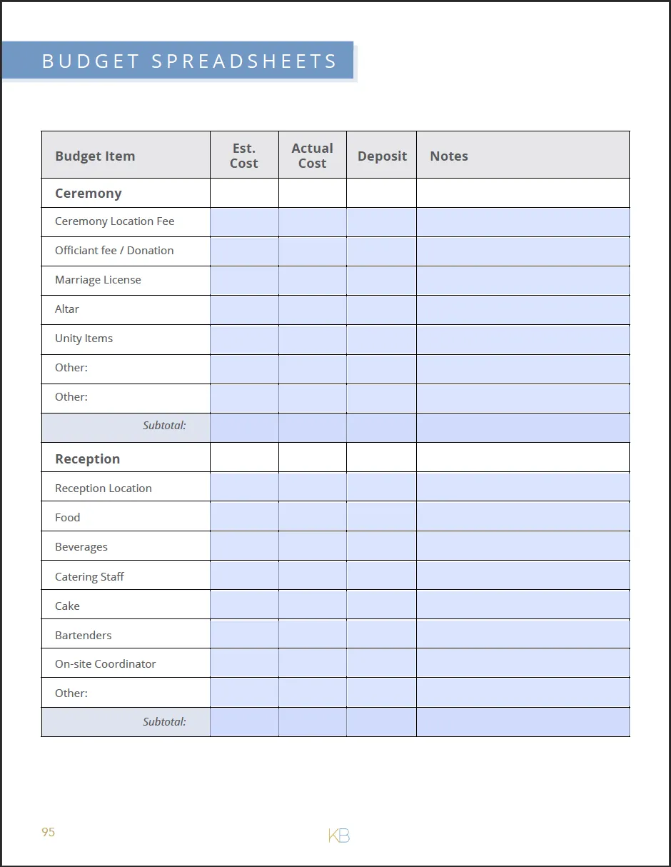 Wedding Planning Book & Checklist