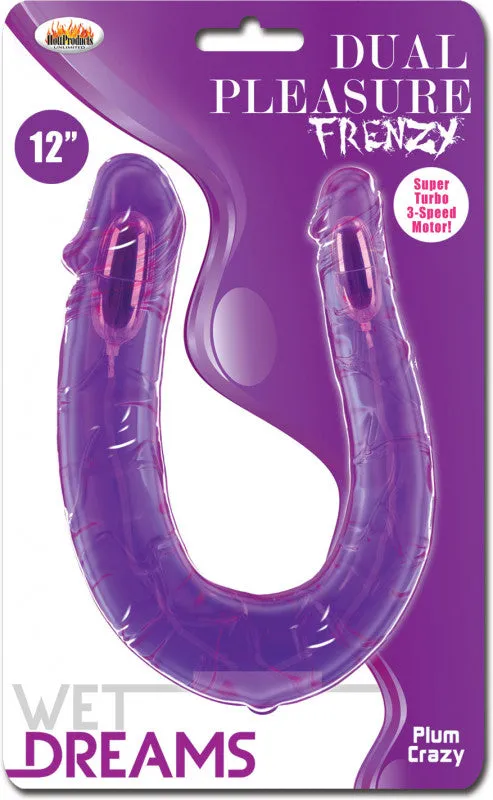 Wet Dreams Dual Pleasure Frenzy - Plum Crazy