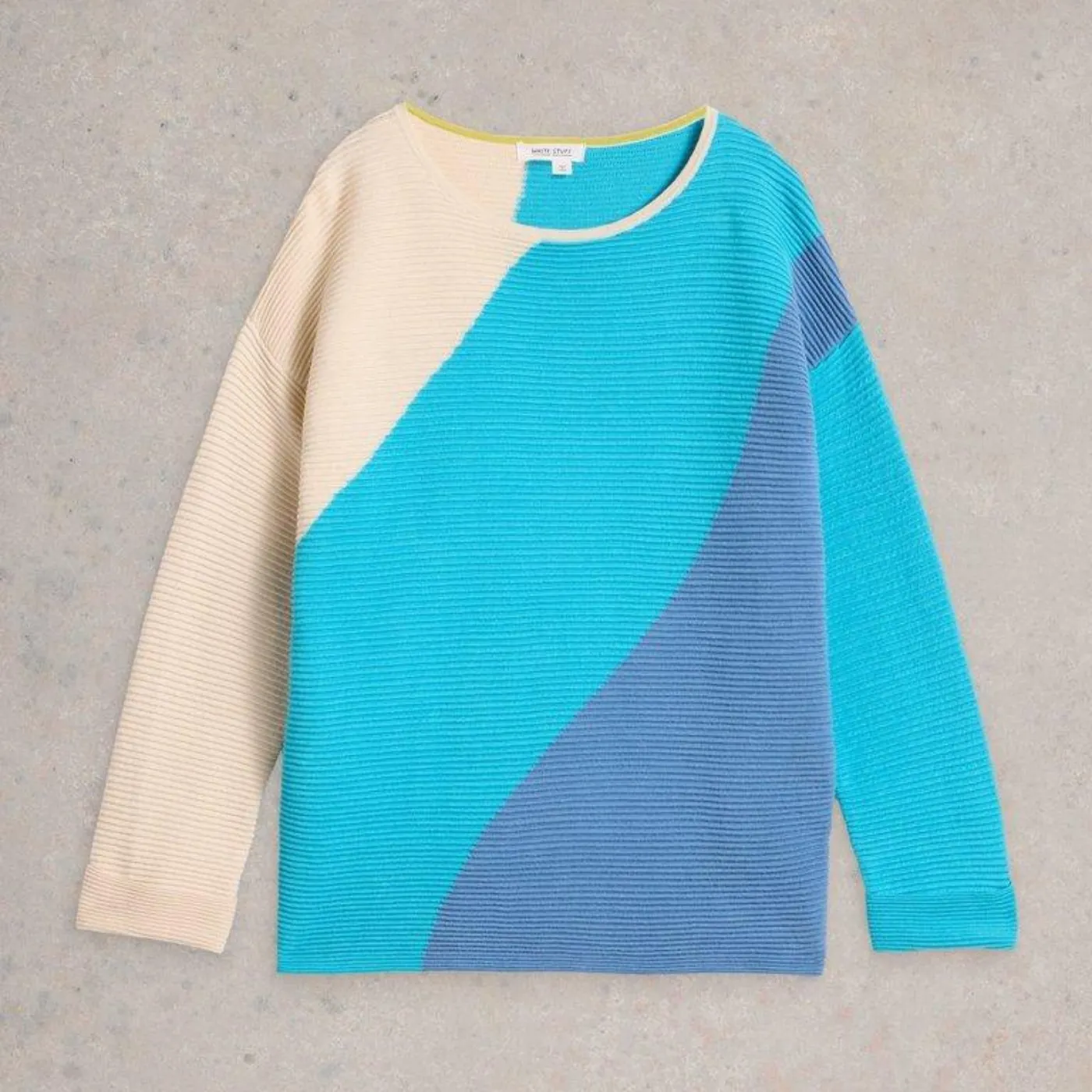 White Stuff Jana Bright Blue Abstract Jumper