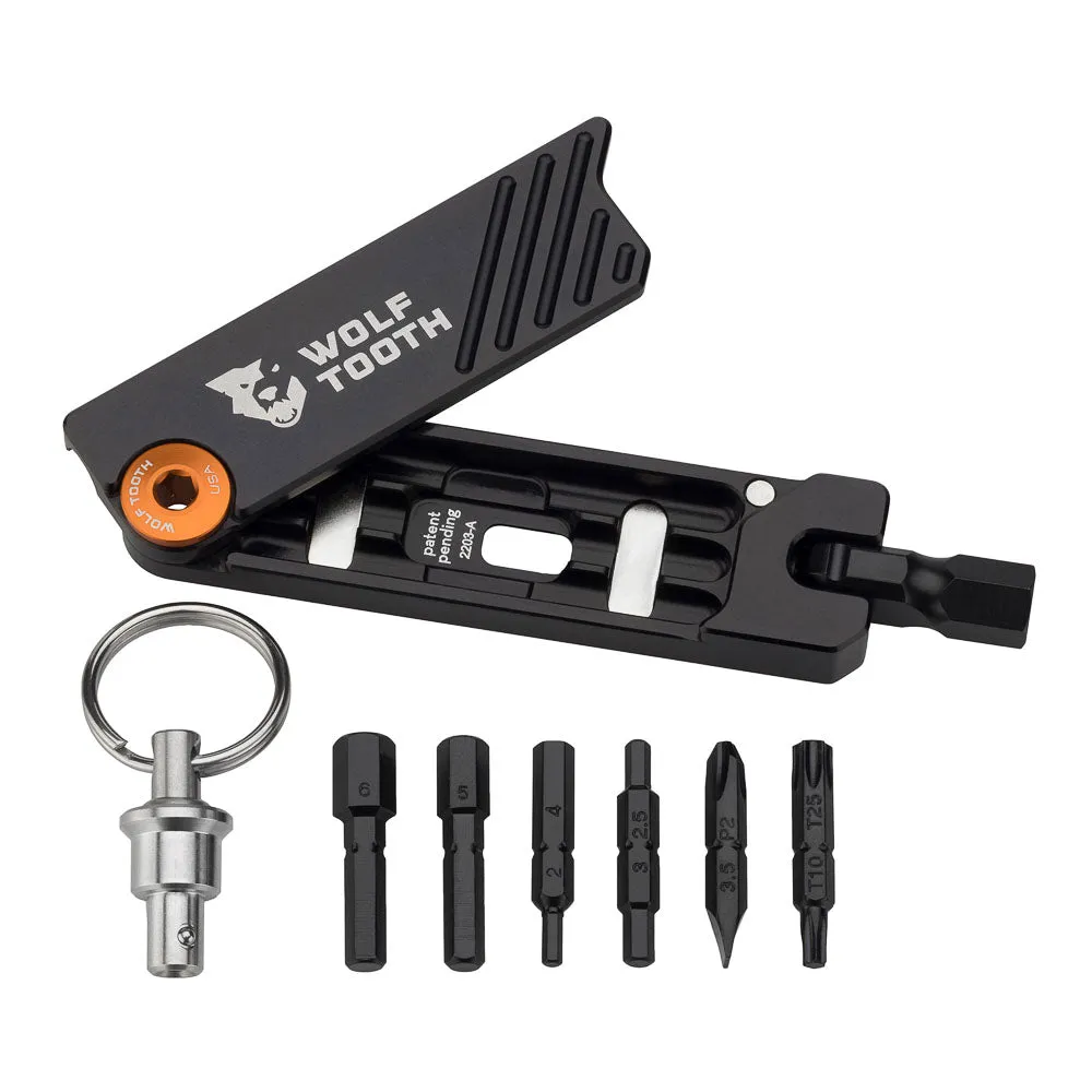 Wolf Tooth 6 Bit Hex Wrench Multi Tool With Keychain