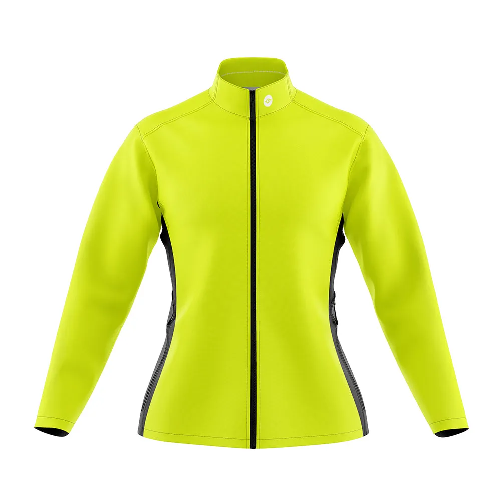 Womens Mizzly Hi Vis Wind Water Resistant Cycling Jacket