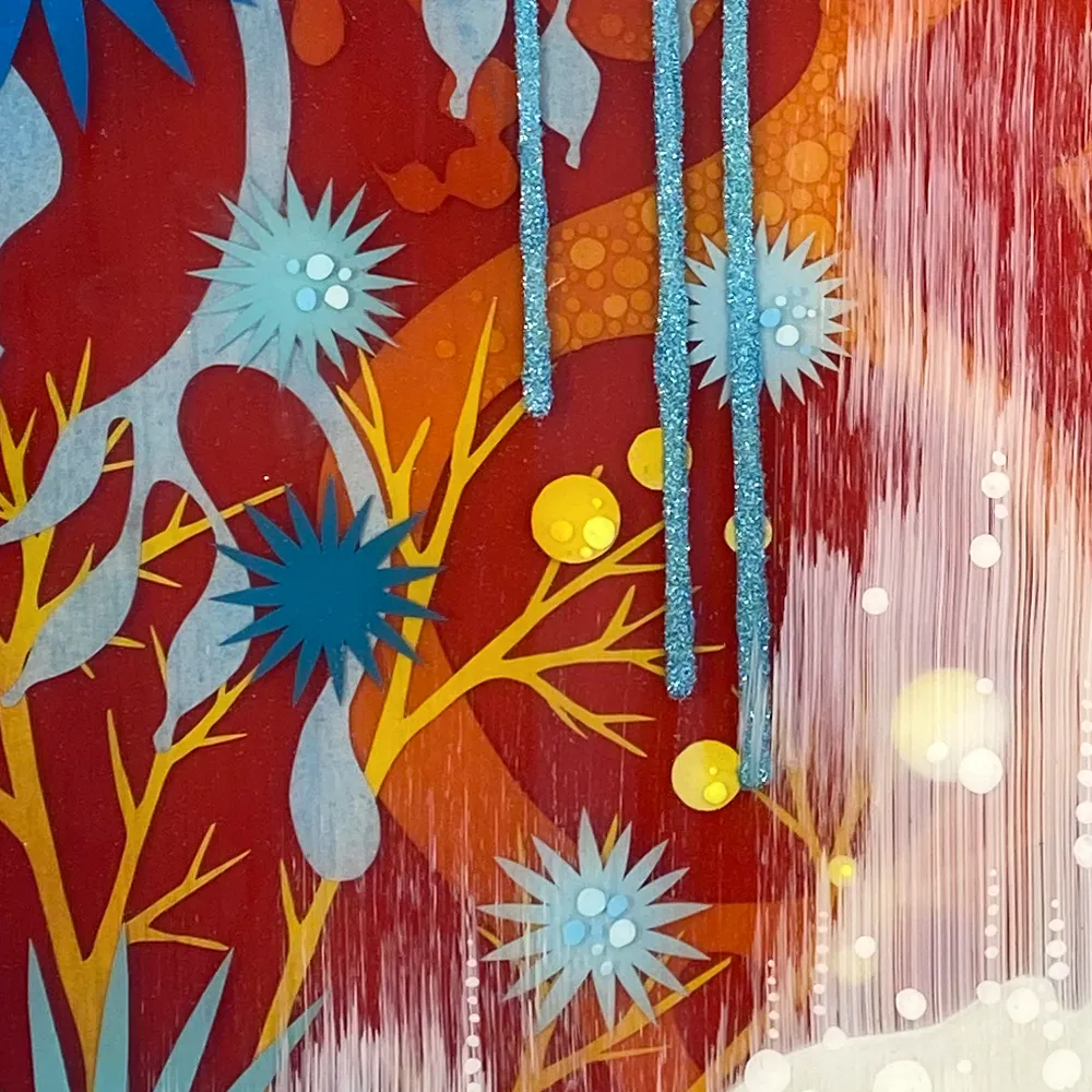 Wonderland I  Original Painting by Nancy Tobin -Large Mixed Media Artwork