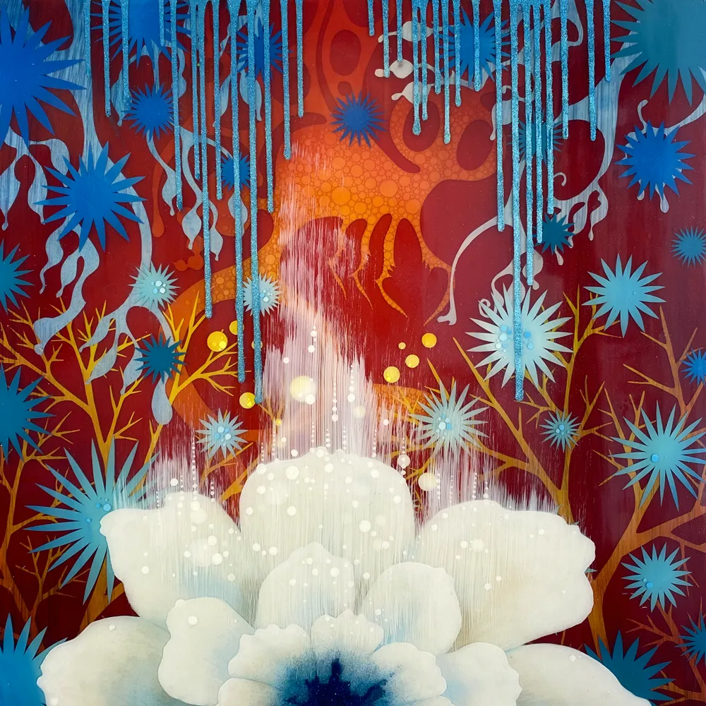Wonderland I  Original Painting by Nancy Tobin -Large Mixed Media Artwork