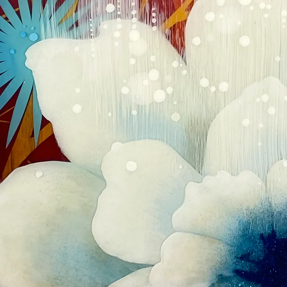 Wonderland I  Original Painting by Nancy Tobin -Large Mixed Media Artwork