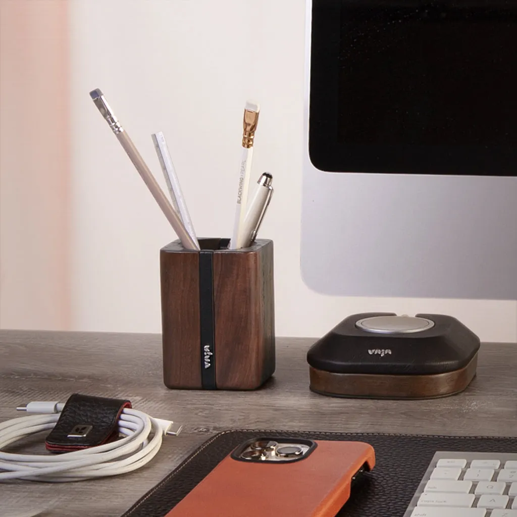Wood pen organizer