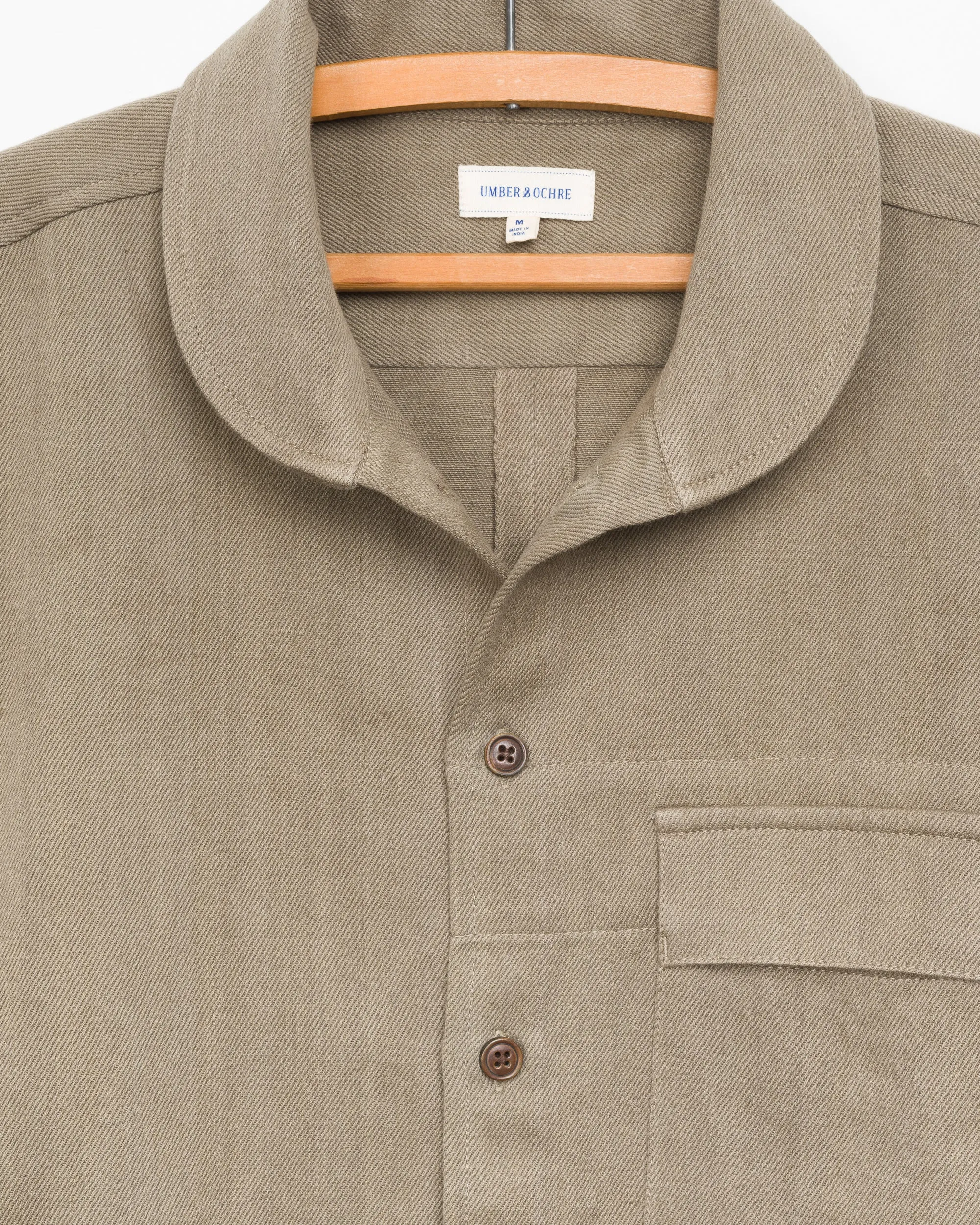 Yaatree Multi-Pocket Overshirt in Moss Twill