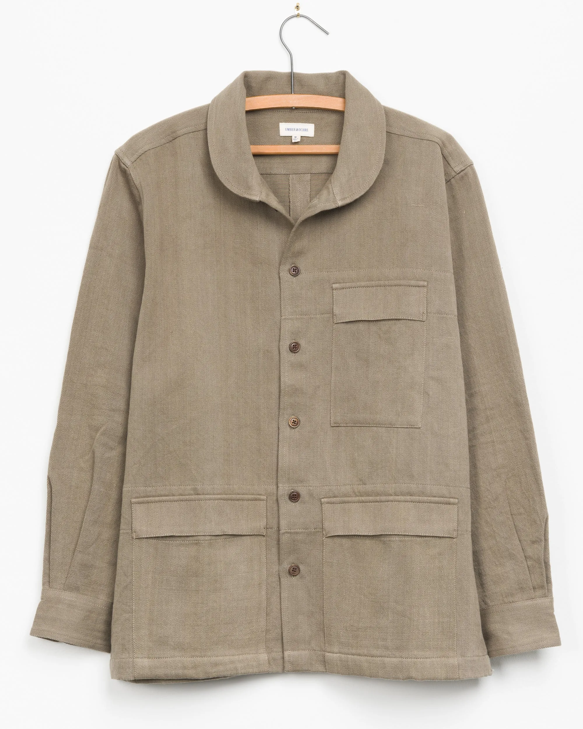 Yaatree Multi-Pocket Overshirt in Moss Twill