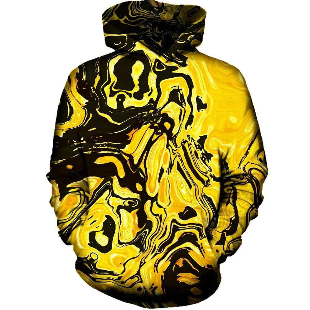 Yellow Flow Womens Hoodie