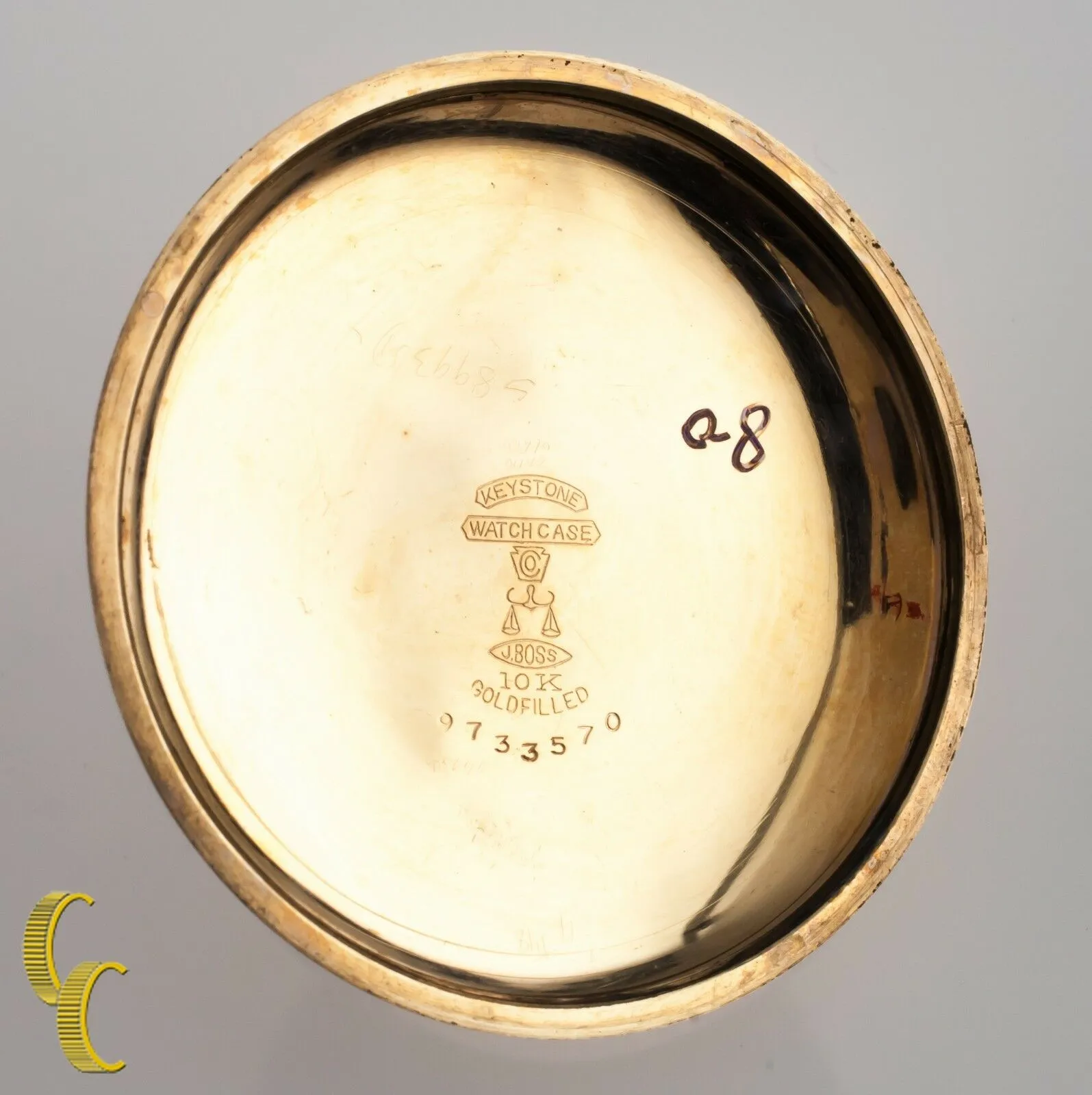 Yellow Gold Filled Antique Waltham Crescent St. Open Face Pocket Watch 16S 15J
