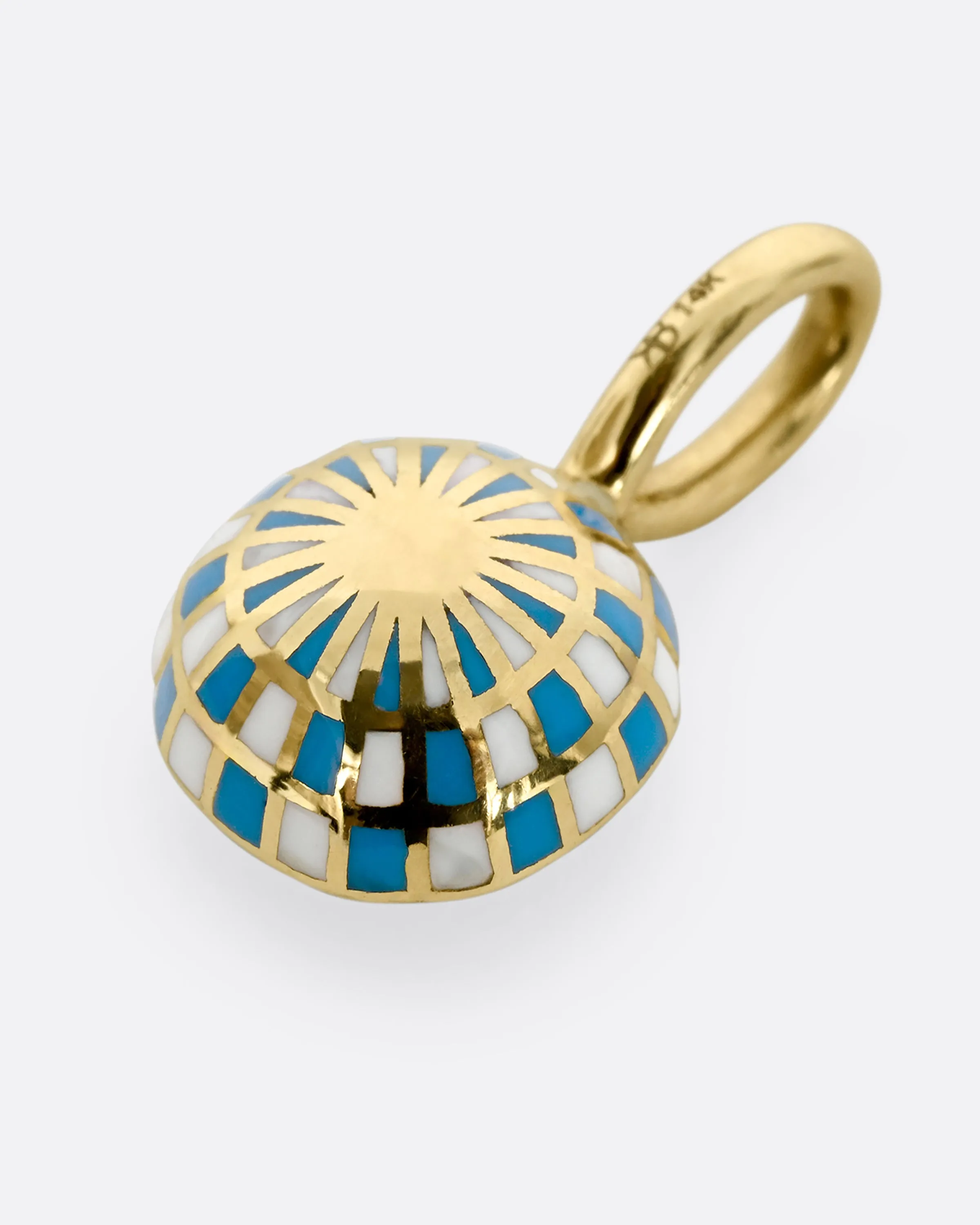 Yellow Sapphire Checkered Pendant