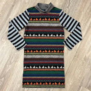ZaZa Couture Multicolor Geometric Print Dress