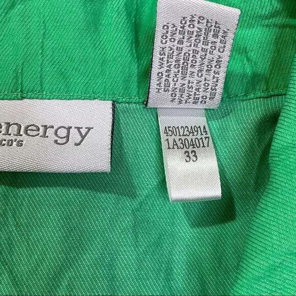 Zenergy by Chico’s Hayden Jacket Womens Size Chico's 2 or L Crinkle Green